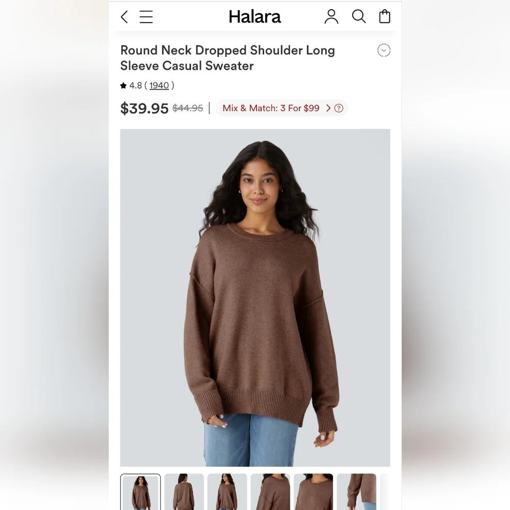 HALARA ROUND NECK SWEATER - Picture 4 of 4